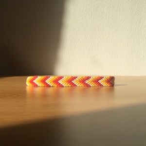 OBX ginger orange tones adjustable chevron friendship bracelet